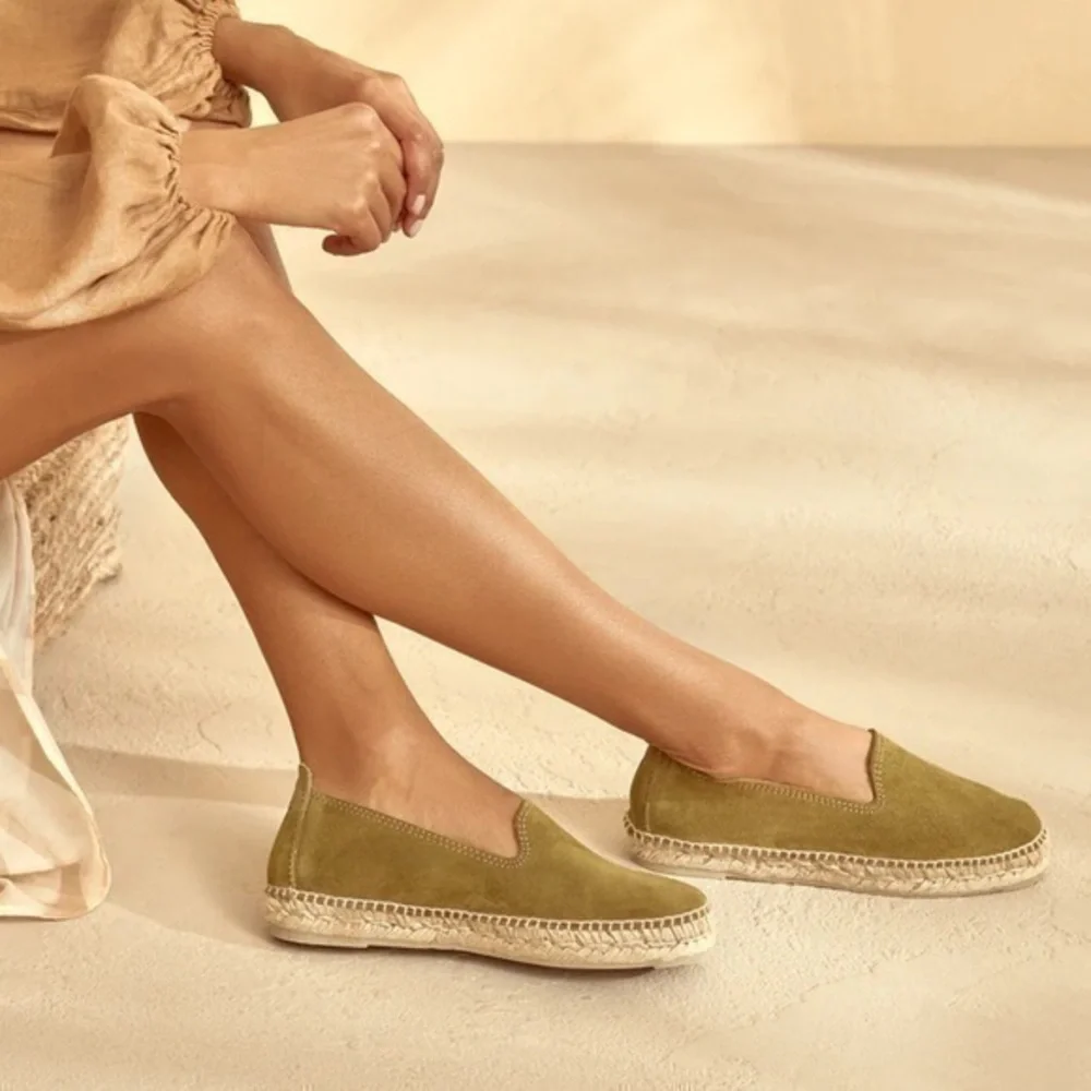 Manebi Suede Flat Espadrilles Hamptons 42